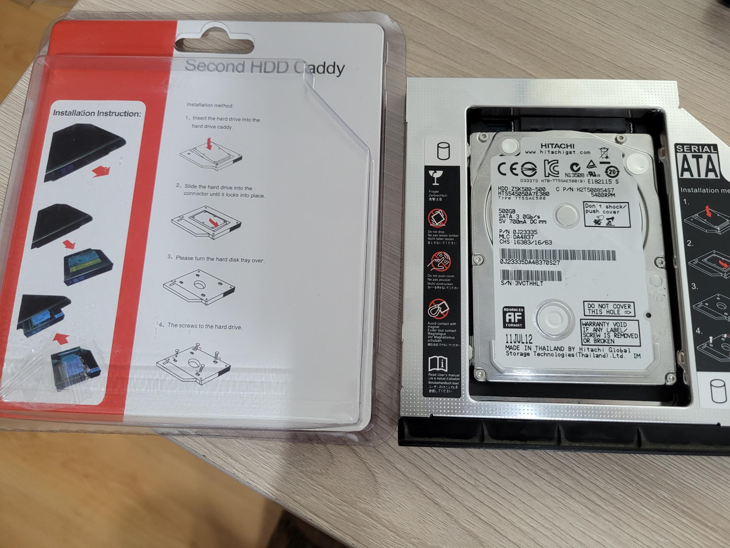 ᐈ Адаптер Optibay с DVD на SSD/HDD 2.5