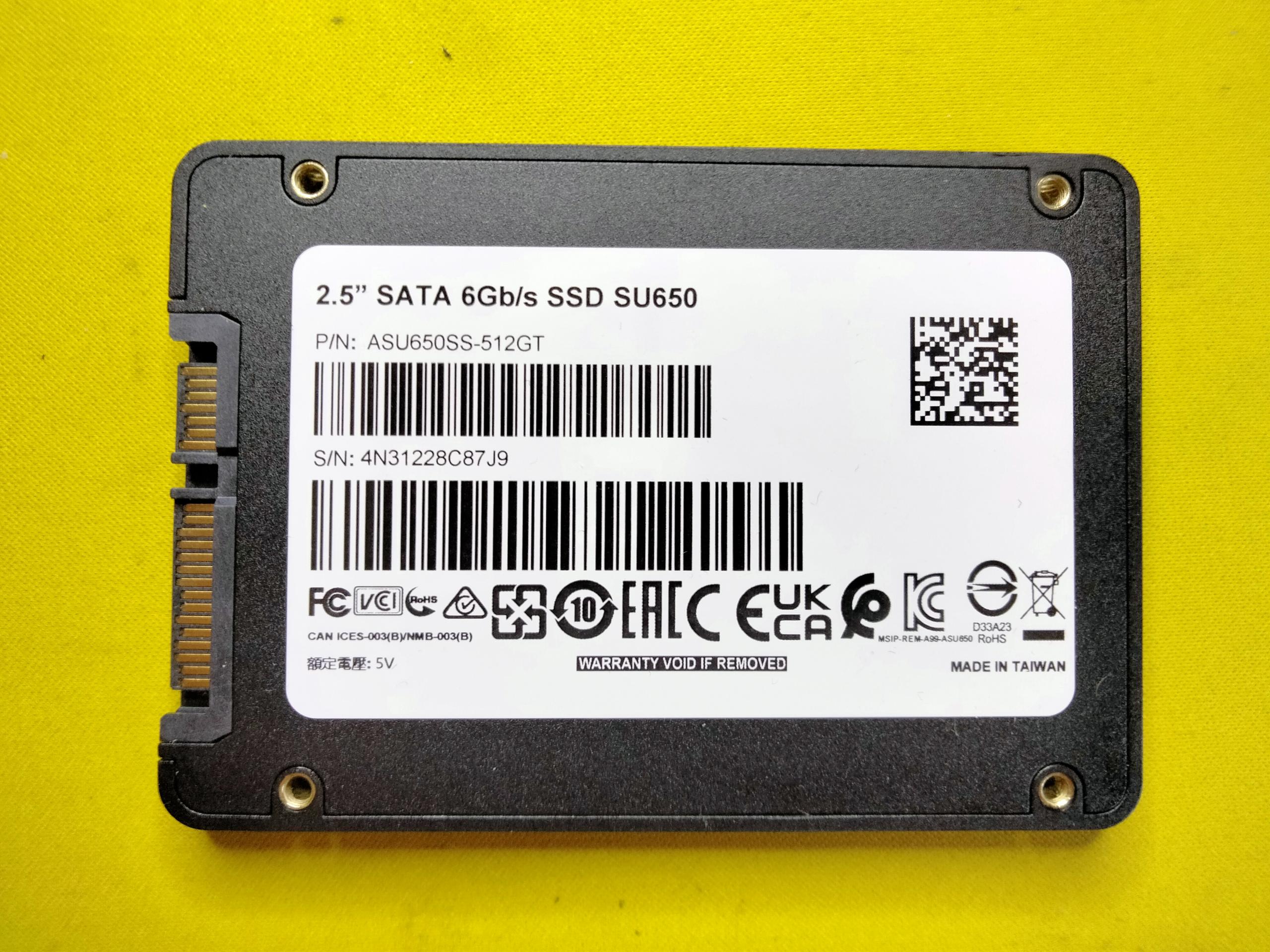 SSD 512GB ADATA ULTIMATE SU650 SATA 6GB/s 2.5 (PN:ASU650SS-512GT-R)