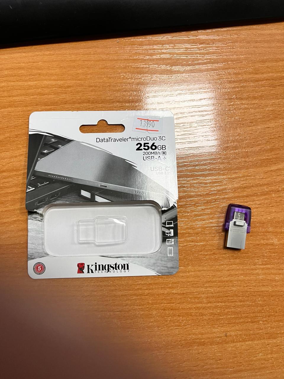 ᐈ USB Флешка 256 GB Kingston DataTraveler MicroDuo 3C, USB 3.2, Violet –  купить в интернет-магазине Белый Ветер в Алматы, Астане и других городах  Казахстана