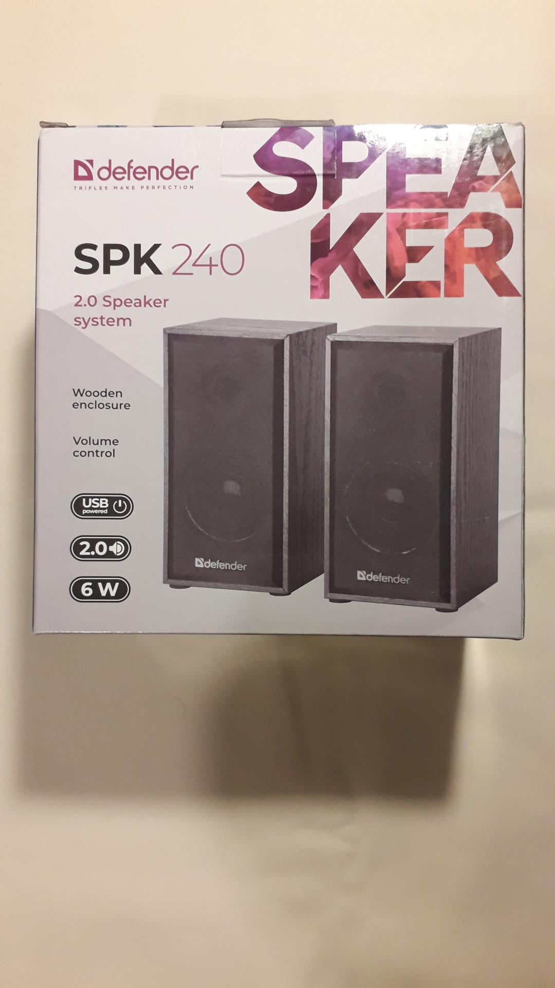 ᐈ Акустическая система Defender SPK-240 (2.0) - Black – купить в  интернет-магазине Белый Ветер по хорошей цене в Алматы, Астане и других  городах Казахстана