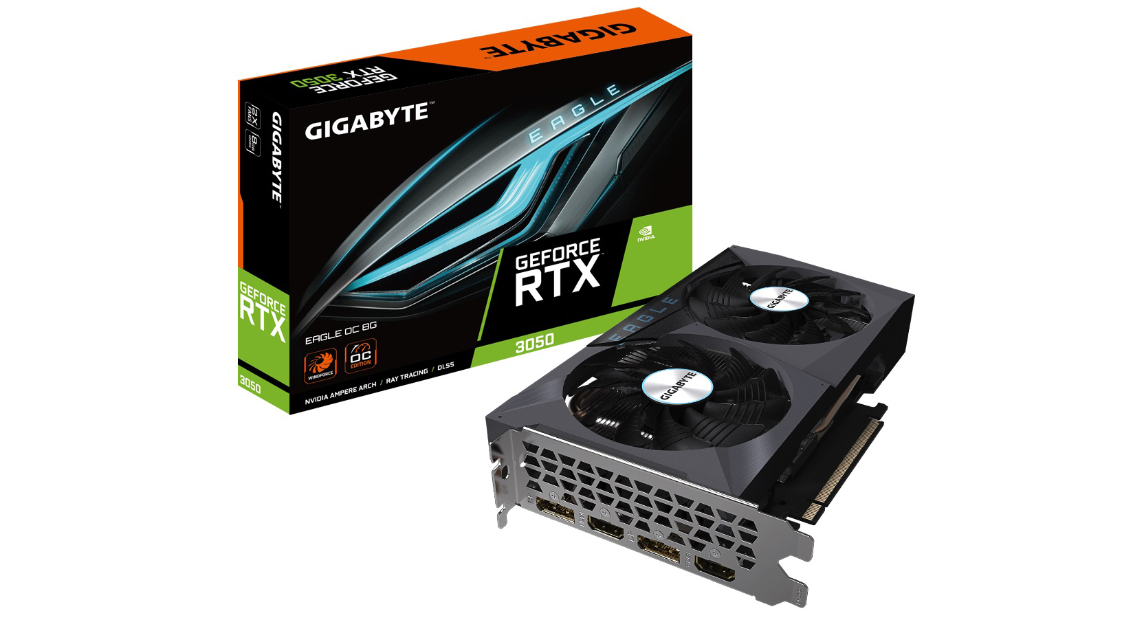 ᐈ Видеокарта Gigabyte RTX 3050 Eagle OC, 8 GB, GeForce RTX3050 – купить в  интернет-магазине Белый Ветер по хорошей цене в Алматы, Астане и других  городах Казахстана