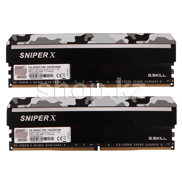 ᐈ DDR-4 DIMM 16Gb/3600MHz PC28800 G.SKILL Sniper X, 2x8 Kit, BOX