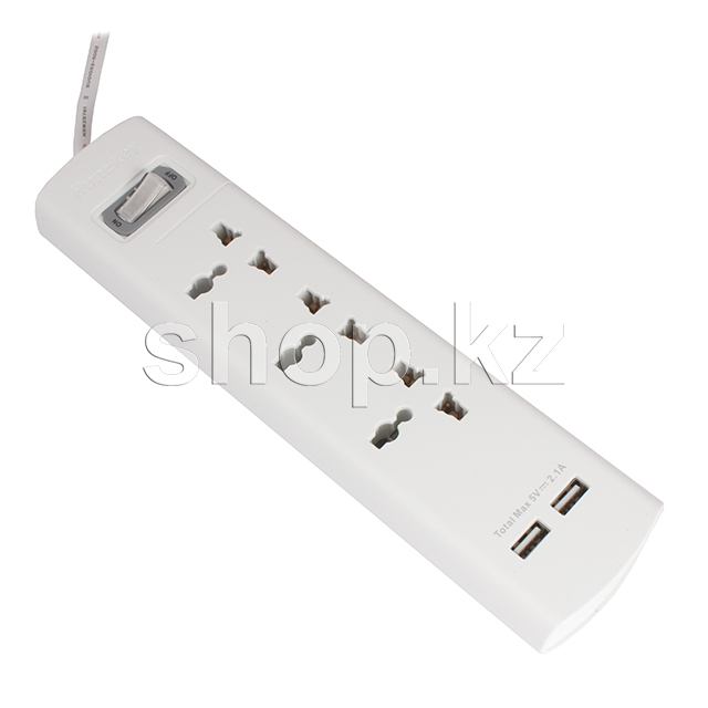 Huntkey SZM307, 3 розетка, 1.5м, White желілік сүзгісі