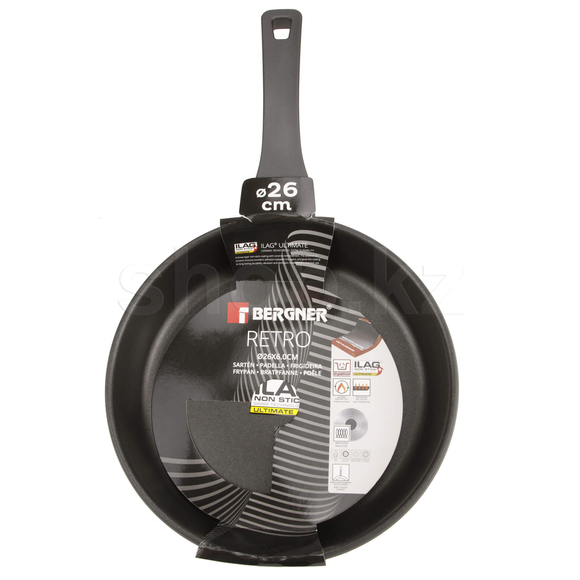 Bergner BG-30733-NP 26 cm Frying pan Black