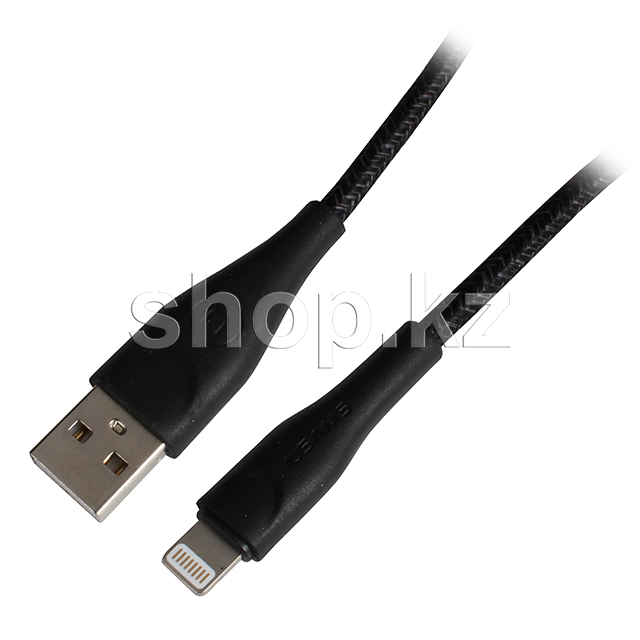 Кабель интерфейсный для Apple Lightning Usams SJ-394, 2m, Black