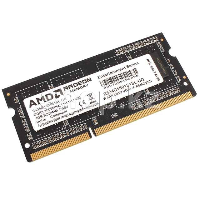 SO-DIMM 4Gb DDR3 PC12800/1600MHz AMD Radeon R5 Entertainment, OEM