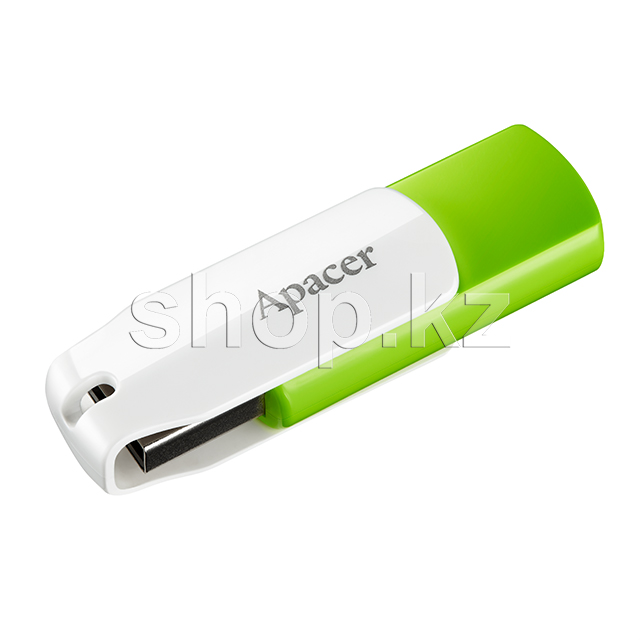 USB 64Gb Apacer AH335, Green-White флешкасы
