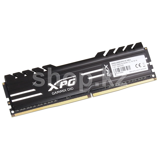 DDR-4 DIMM 8Gb/2666MHz PC21300 ADATA XPG Gammix D10, Black, BOX