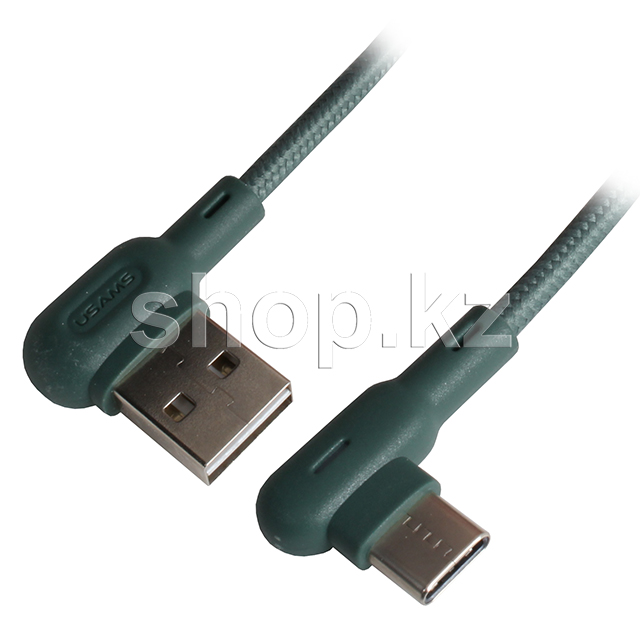 USB Type-C Usams SJ-457, 1.2m, Green интерфейс кабелі