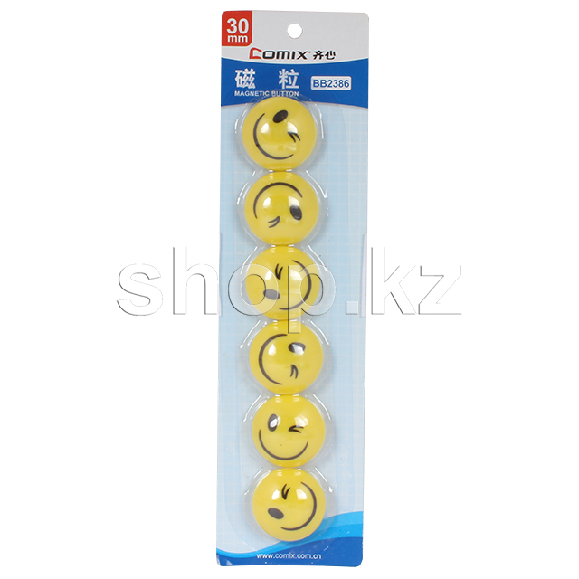 Блистер магнитов Comix BB2386, 6шт, Yellow