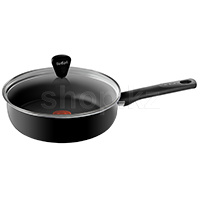 Tefal Just 4215224, 24 см биік ернеулі таба, қақпағы бар
