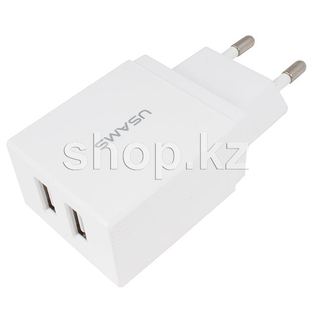 Зарядное устройство Usams US-CC090, сеть, для USB-устройств, White
