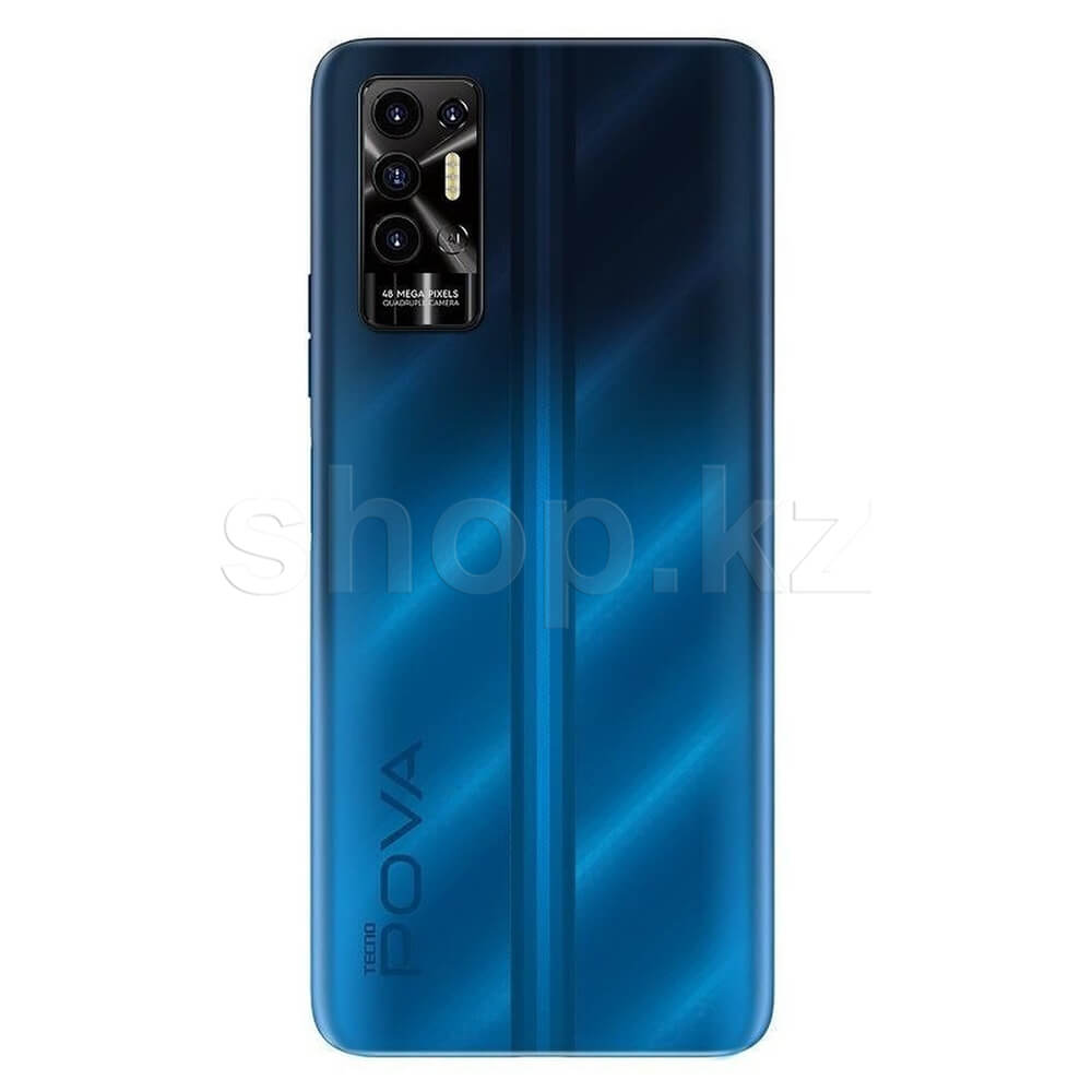 ᐈ Смартфон Tecno Pova 2, 128Gb, Energy Blue (LE7n) – купить в  интернет-магазине Белый Ветер по низкой цене в Казахстане