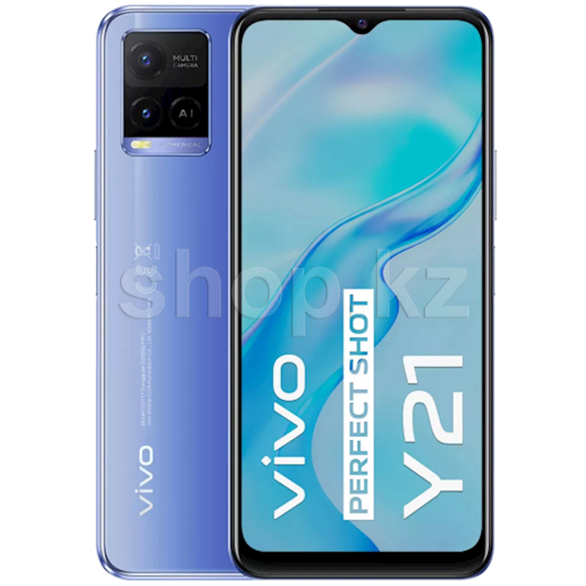 ᐈ Смартфон vivo Y21, 64Gb, Metallic Blue (V2111) – купить в  интернет-магазине Белый Ветер по низкой цене в Казахстане