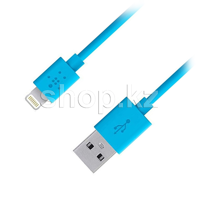 Кабель интерфейсный для Apple Lightning Belkin F8J023BT04, 1.2m, Blue