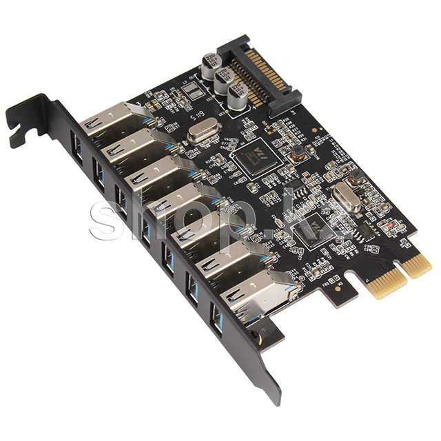 PCI-Ex1 to 7USB 3.0, Orico PVU3-7U контроллері