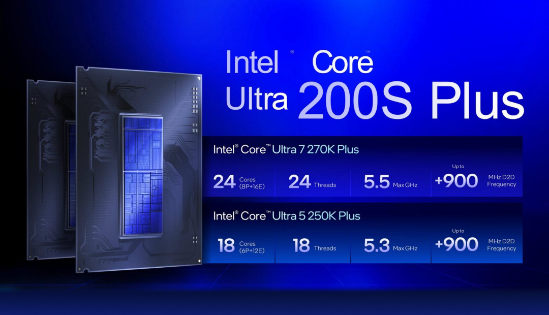 Intel запустила серию Core Ultra 200S Plus с процессорами до 24 ядер