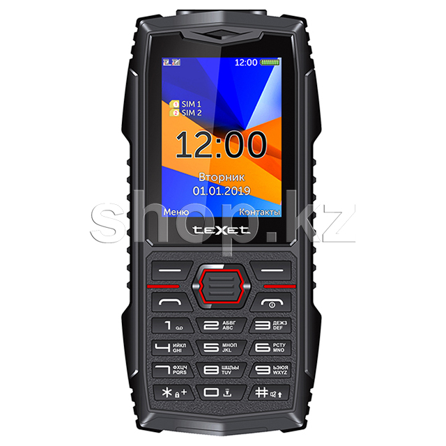TeXet TM-519R, Black-Red ұялы телефоны