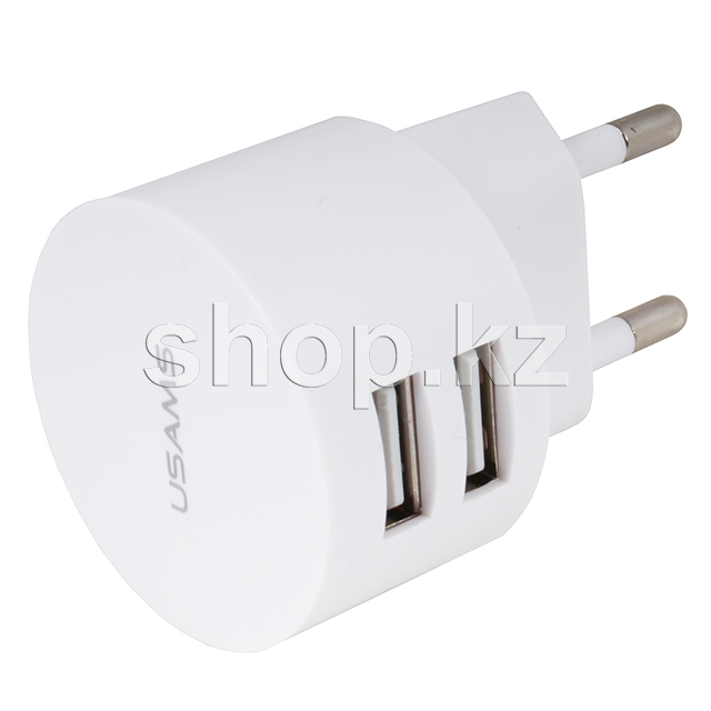 Зарядное устройство Usams US-CC080, сеть, для USB-устройств, White