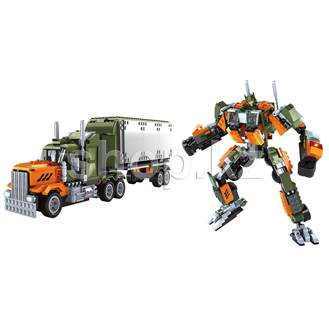 Конструктор игровой Ausini, Капитан: Робот-трансформер, Green-Orange