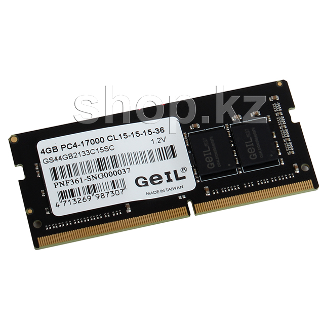 SO-DIMM 4Gb DDR4 PC17000/2133Mhz GeIL Dyna 4 SLT, BOX