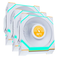 Комплект вентиляторов для корпуса Lian Li Uni Fan SL Wireless LCD 120 ARGB Reverse Blade, 12cm, White