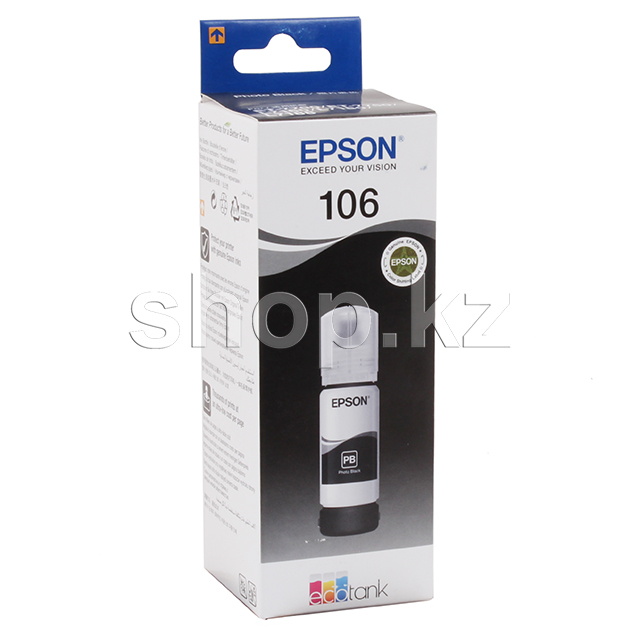 Чернила EPSON 106 C13T00R140, Black