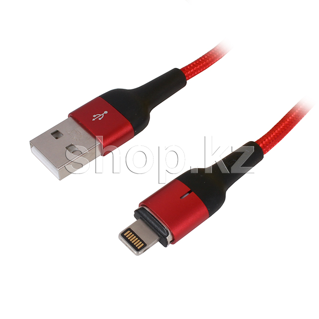 Кабель интерфейсный для для Apple Lightning Usams SJ-326, 1m, Red