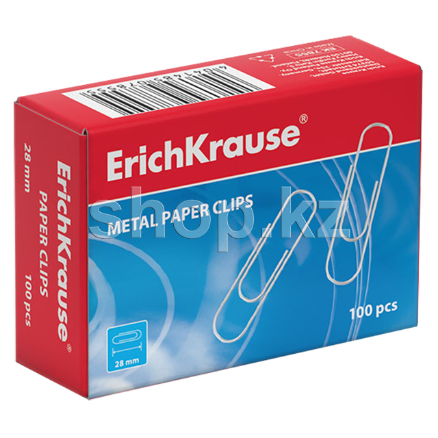 Скрепки канцелярские ErichKrause 7857, 100шт