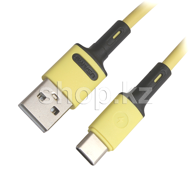 Кабель интерфейсный для USB Type-C Usams SJ-436, 1m, Yellow