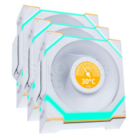 Lian Li Uni Fan SL Wireless LCD 120 ARGB, 12cm, White корпусына арналған желдеткіш жиынтығы