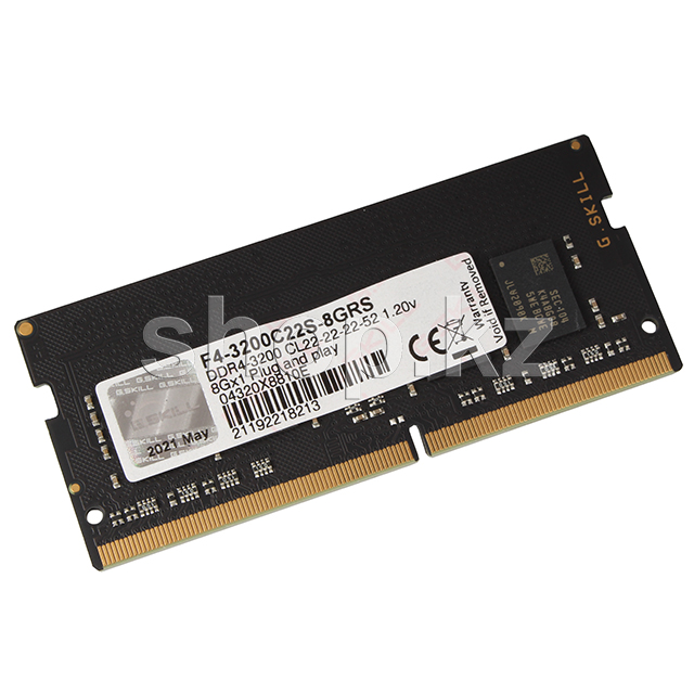 SO-DIMM 8Gb DDR4 PC25600/3200MHz G.SKILL Ripjaws, BOX (F4-3200C22S-8GRS)