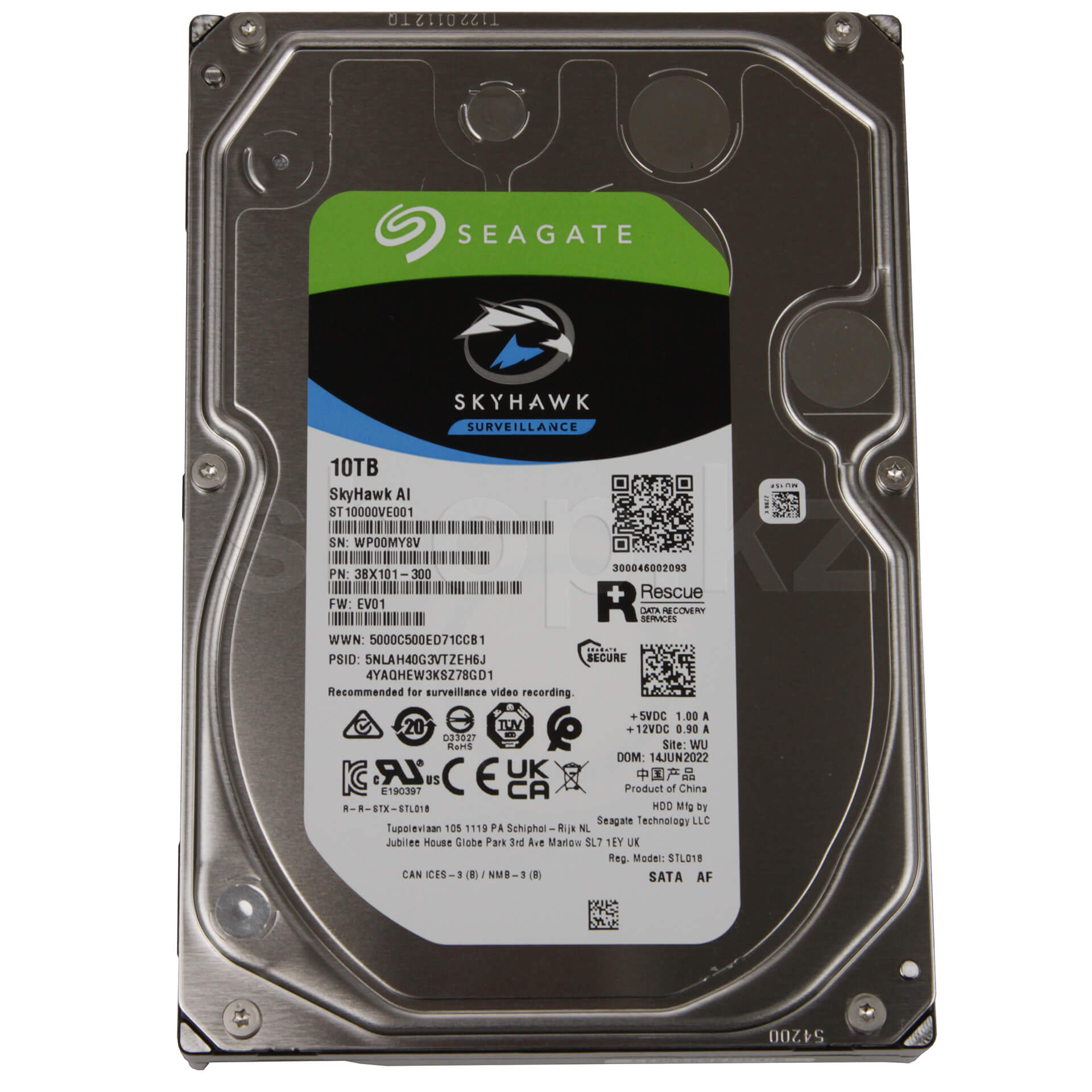 ᐈ Жесткий диск HDD 10 TB Seagate SkyHawk AI (ST10000VE001), 3.5