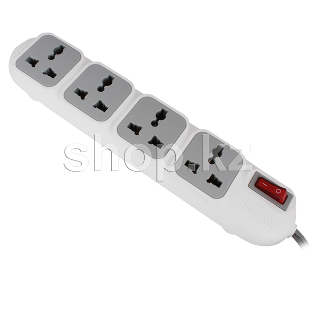 Huntkey PZD401, 4 розетка, 3м, White/Gray желілік сүзгісі