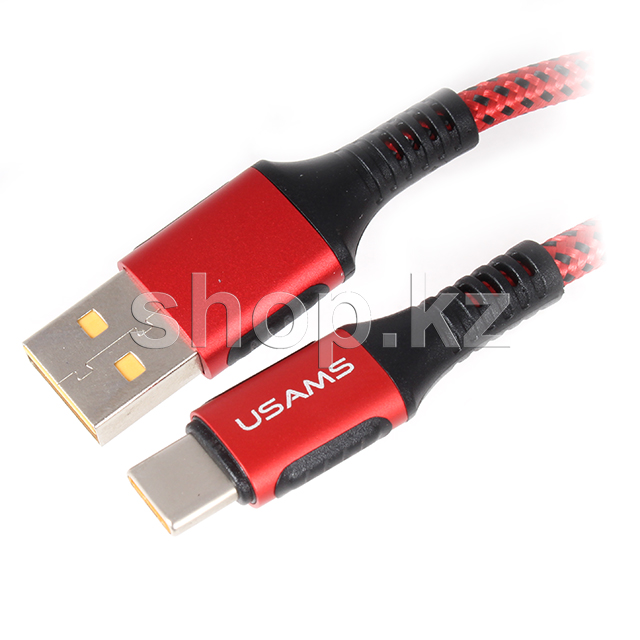 USB Type-C Usams SJ-289, 1.2m, Red интерфейс кабелі
