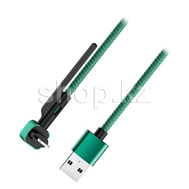 Кабель интерфейсный для Apple Lightning OLMIO Stand, 1.2m, Green