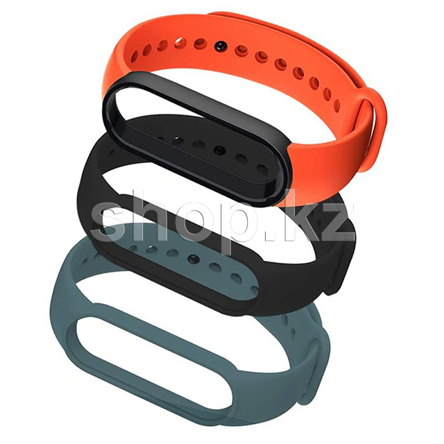 Ремешок для смарт-браслетов Xiaomi Mi Band 5, 3шт, Black, Orange, Teal