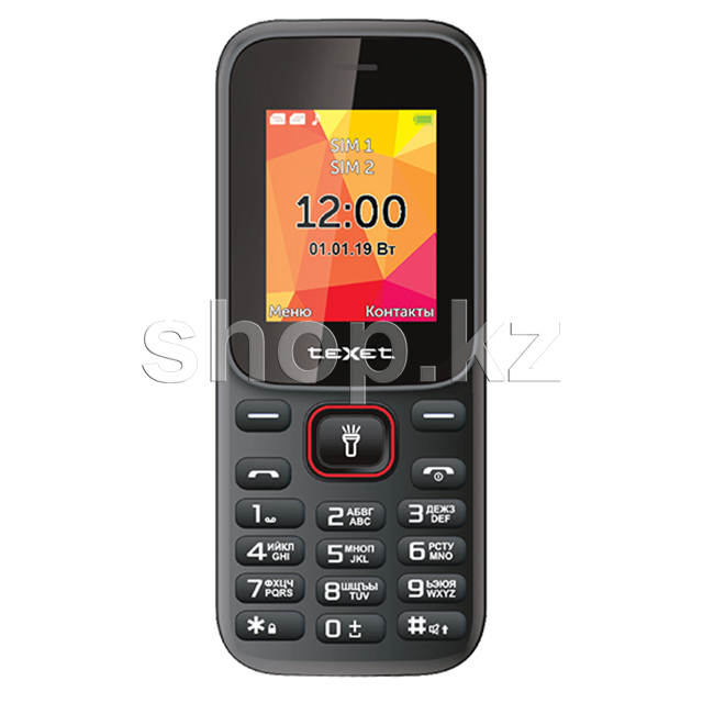 TeXet TM-124, Black-Red ұялы телефоны