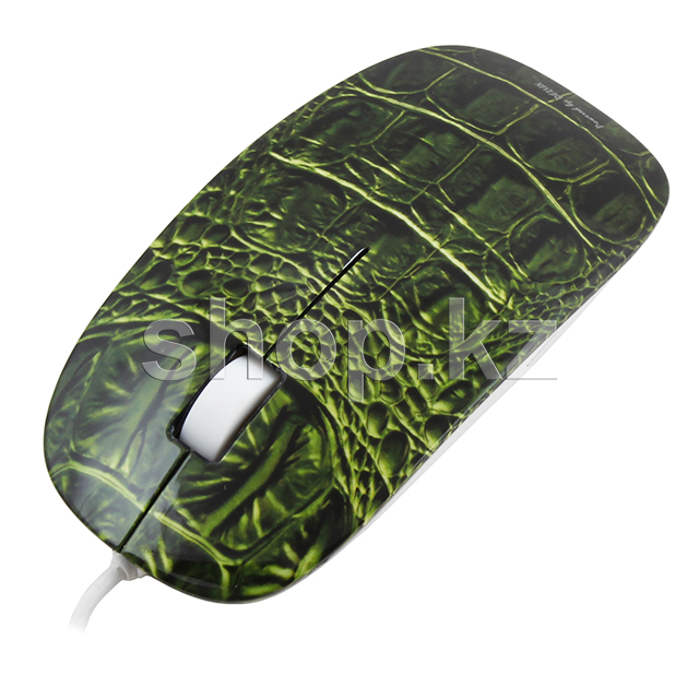 Мышь Delux DLM-111OUC, Green, USB