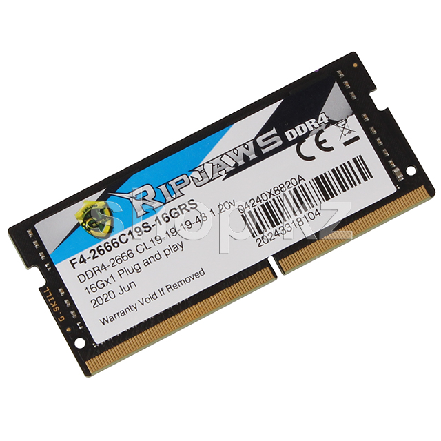 SO-DIMM 16GB DDR4 PC21300/2666MHz G.SKILLl RipJaws, BOX