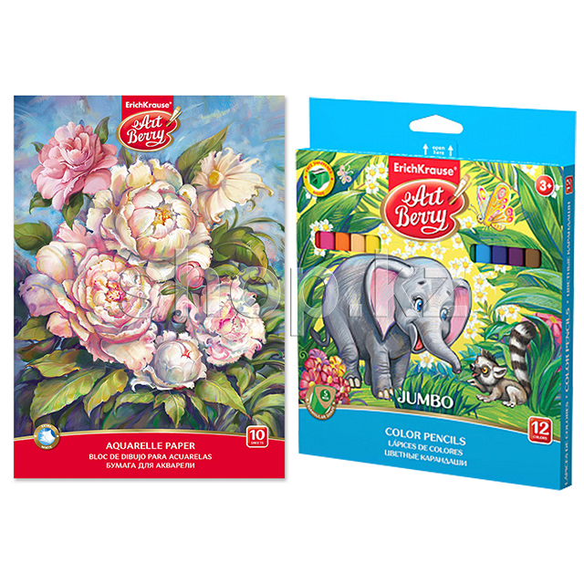 Набор цветные карандаши и альбом для рисования ErichKrause ArtBerry 32474 и 45438