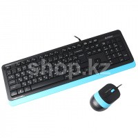 A4Tech Fstyler F1010, Blue, USB пернетақтасы + тінтуір