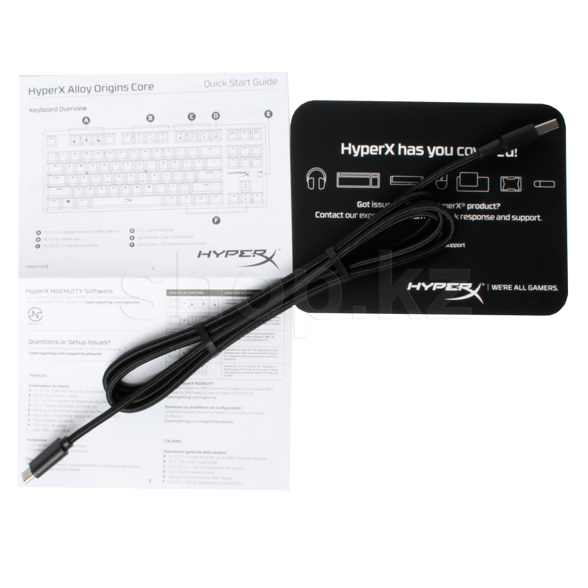 ᐈ Клавиатура Kingston HyperX Alloy Origins Core, Black, USB – купить в  интернет-магазине Белый Ветер в Алматы, Астане и других городах Казахстана