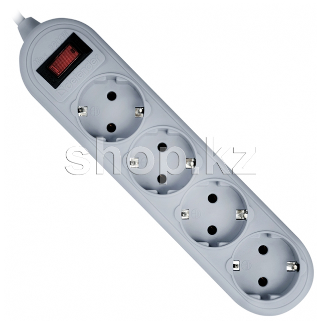 Defender ES Lite, 4 розетка, 1.8м, Gray желілік сүзгісі