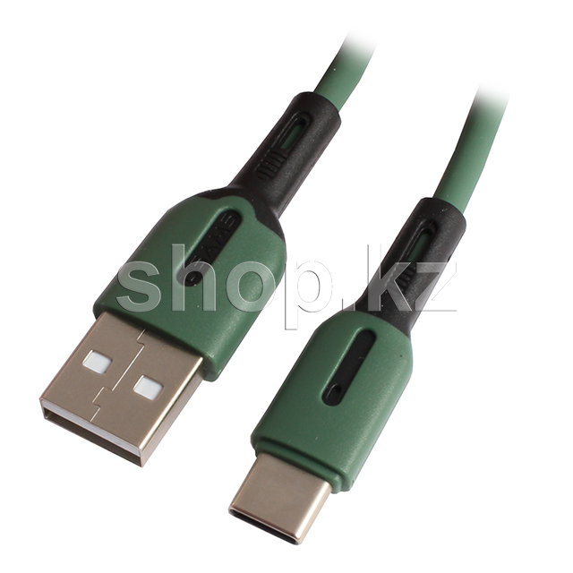 Кабель интерфейсный для USB Type-C Usams SJ-433, 1m, Dark-Green