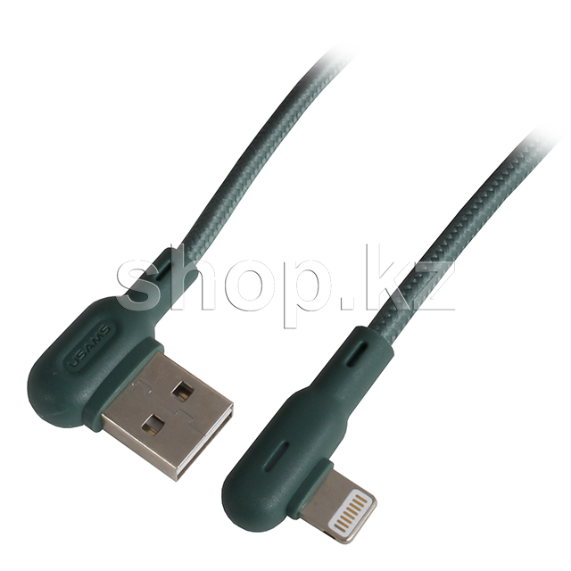 Кабель интерфейсный для Apple Lightning Usams SJ-455, 1.2m, Green