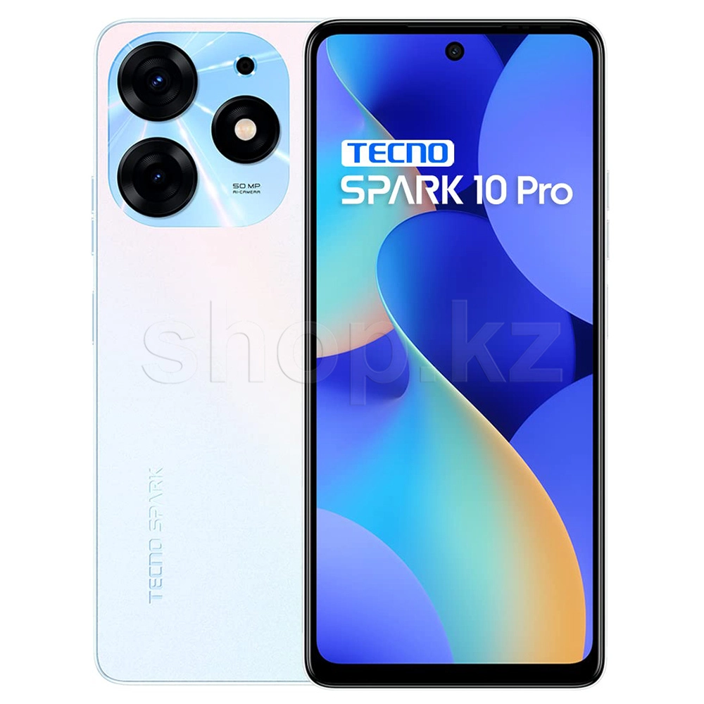 ᐈ Смартфон Tecno Spark 10 Pro, 128 GB, Pearl White (KI7) – купить в  интернет-магазине Белый Ветер по низкой цене в Казахстане