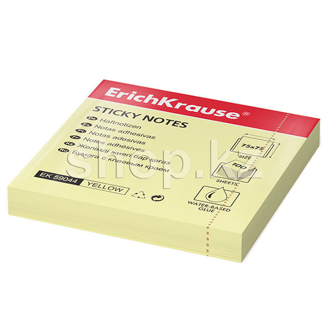 Бумага для заметок с клеевым краем ErichKrause 59044, 100 листов