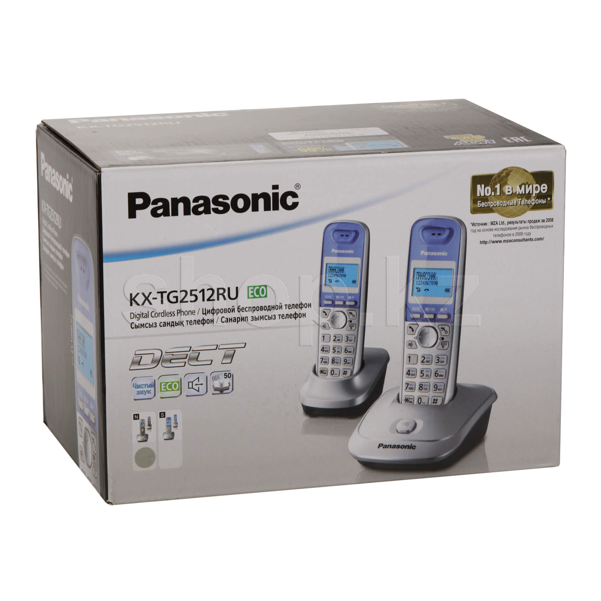 ᐈ Радио-телефон Panasonic KX-TG2512RUN, Platinum – купить в  интернет-магазине Белый Ветер в Алматы, Астане и других городах Казахстана