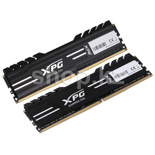 DDR-4 DIMM 16GB/2666MHz PC21300 ADATA XPG Gammix D10, 2x8GB Kit, Black, BOX